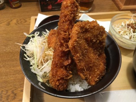 タレカツと海老フライ 合いもり丼