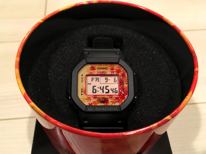 秋のG-SHOCK DW-5600TAL-1JR 紅葉デザイン